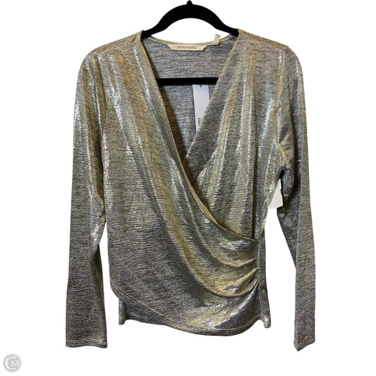 Top Long Sleeve By Soft Surroundings In Gold & Grey, Size: S