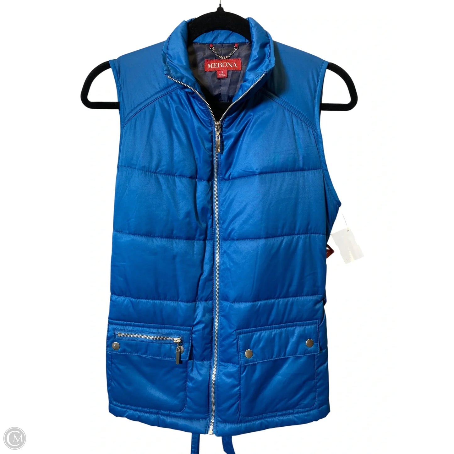 Vest Puffer & Quilted By Merona In Blue, Size: S