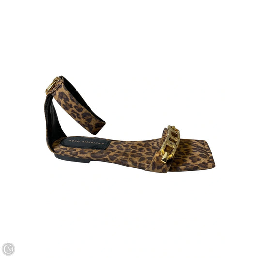 Sandals Flats By Good American In Animal Print, Size: 10
