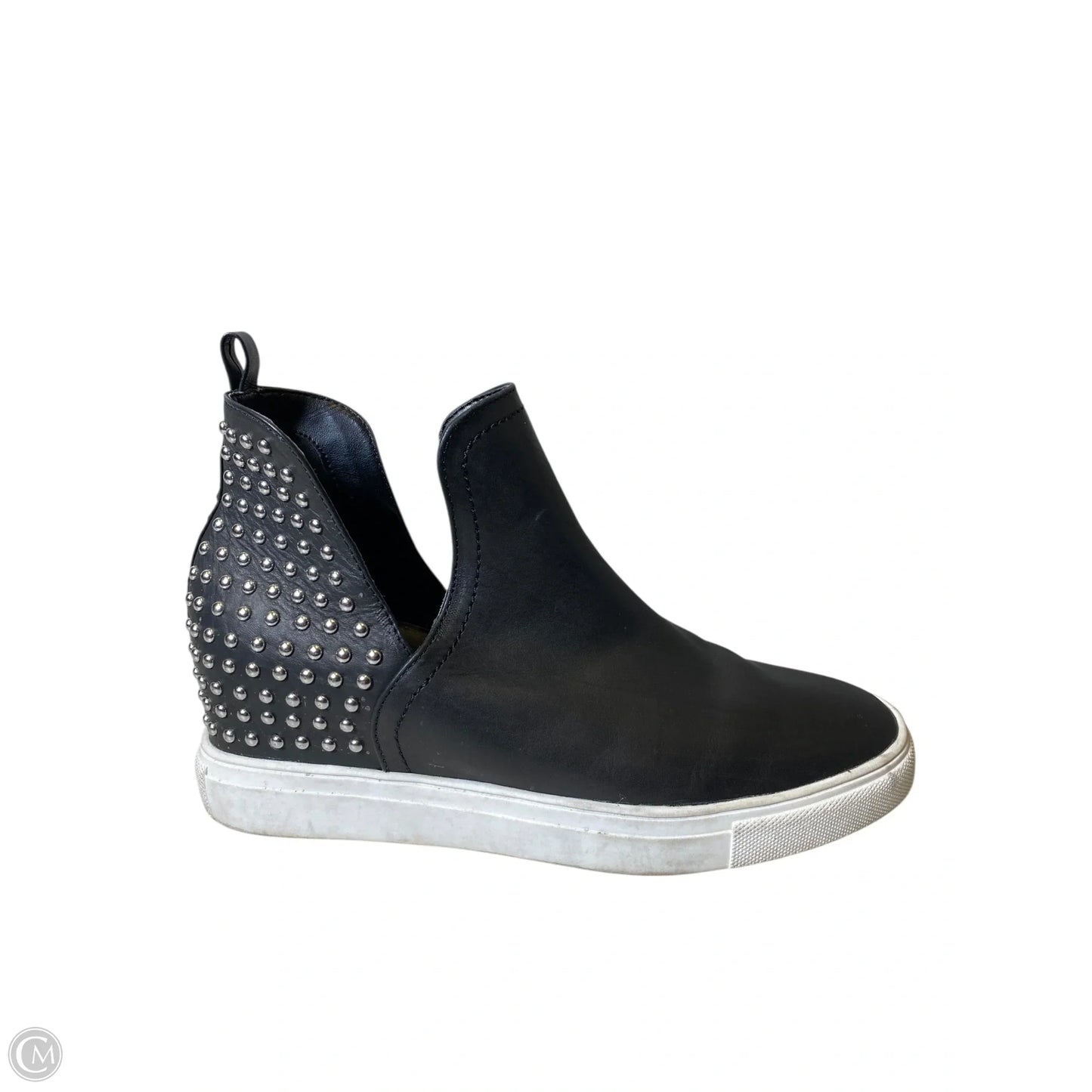 Shoes Flats By Steve Madden In Black & Silver, Size: 8