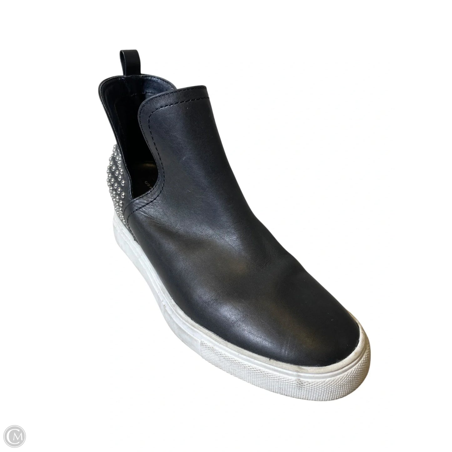 Shoes Flats By Steve Madden In Black & Silver, Size: 8