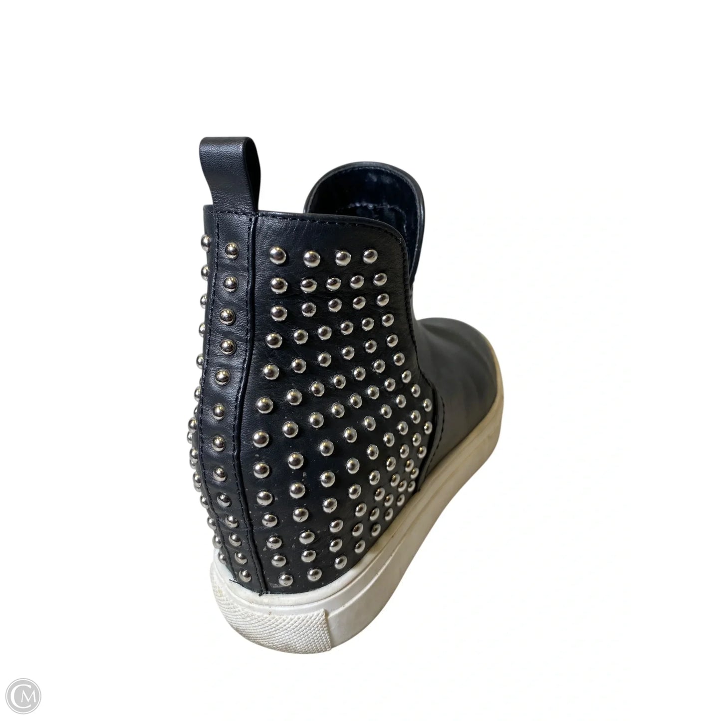 Shoes Flats By Steve Madden In Black & Silver, Size: 8