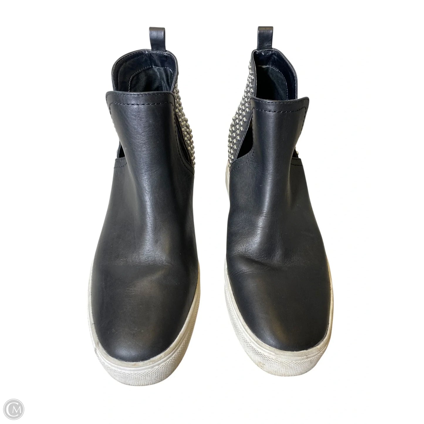 Shoes Flats By Steve Madden In Black & Silver, Size: 8