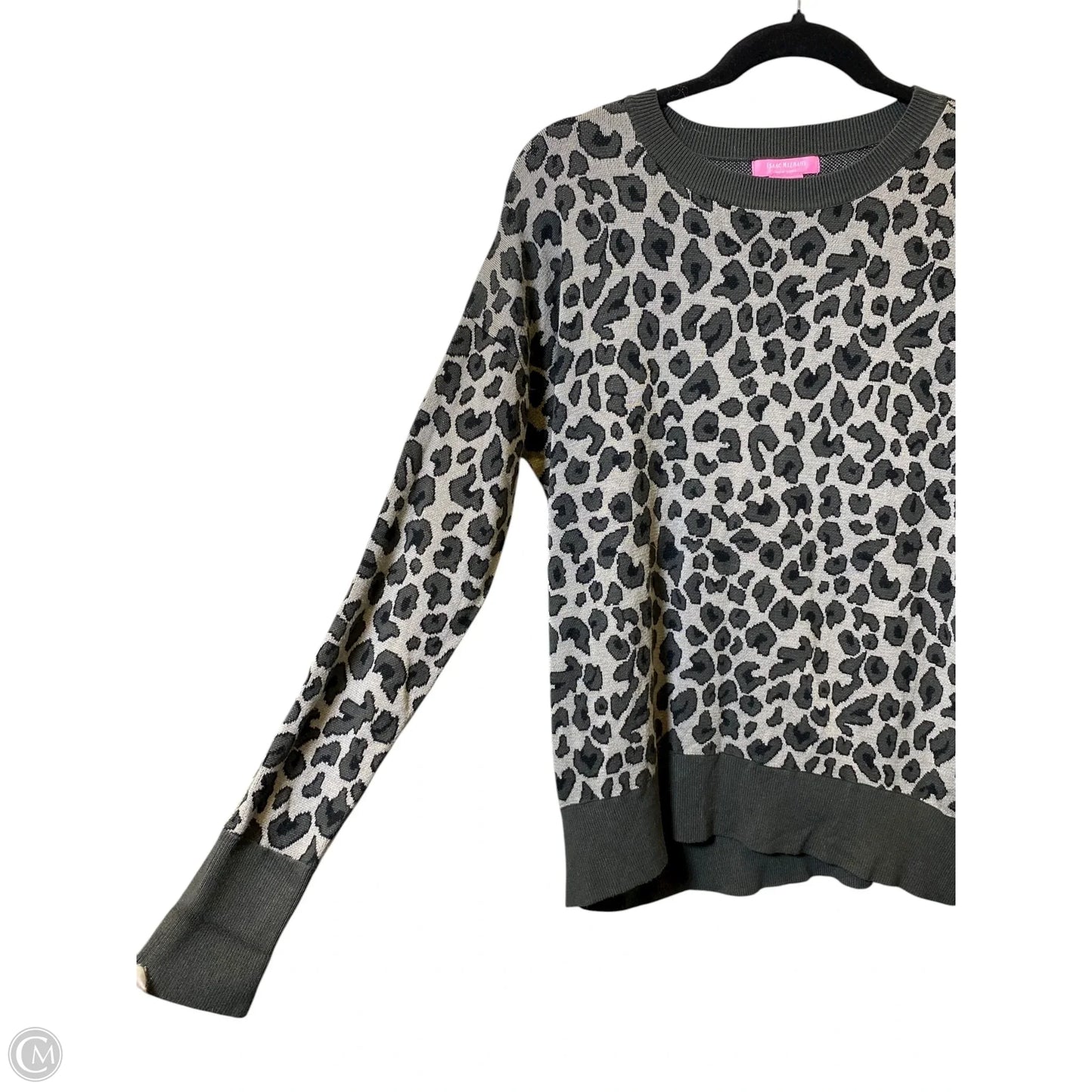 Sweater By Isaac Mizrahi In Animal Print, Size: L