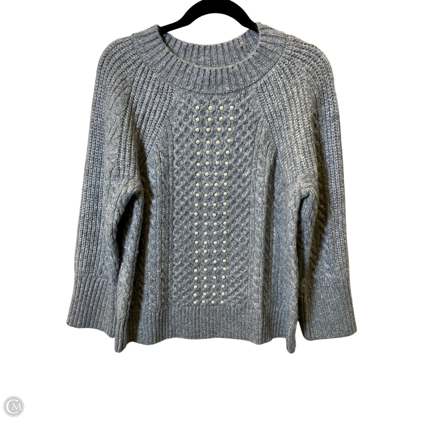 Sweater By Soft Surroundings In Grey & White, Size: S