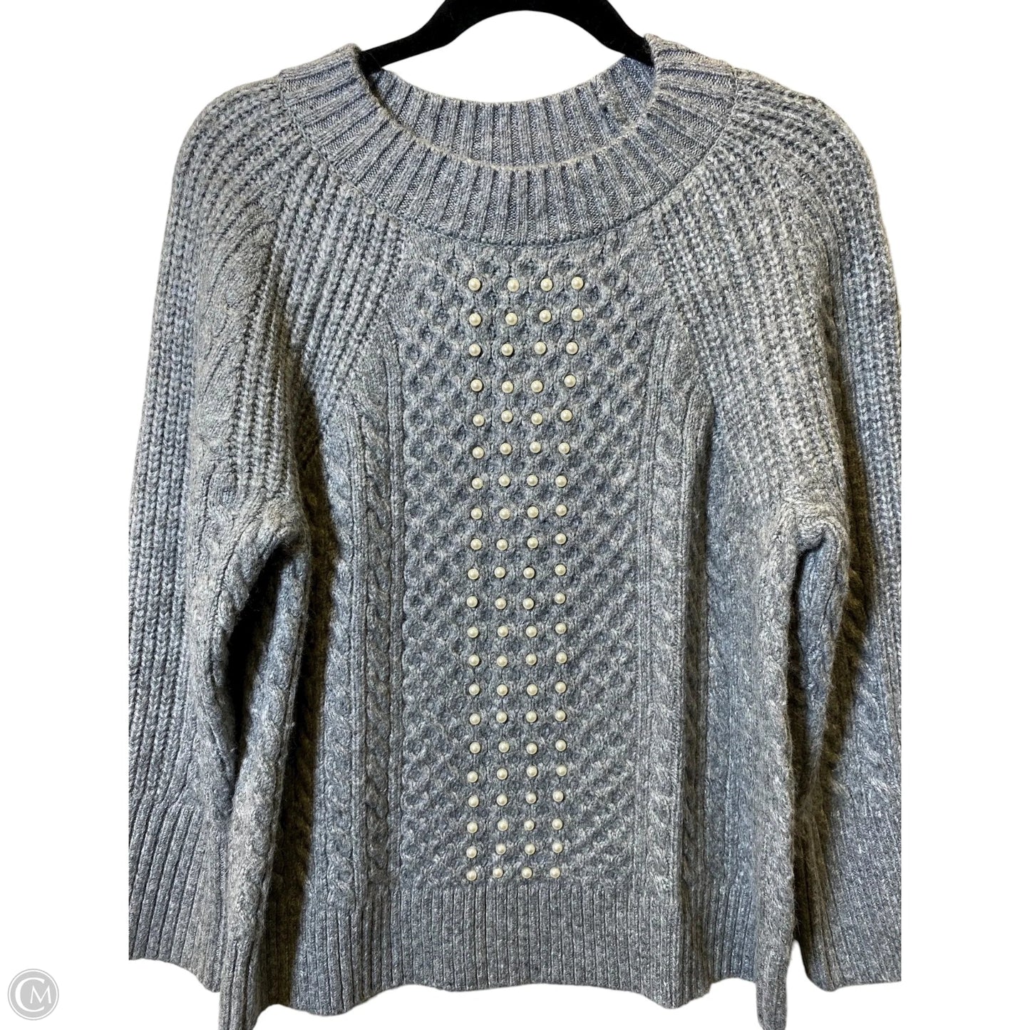 Sweater By Soft Surroundings In Grey & White, Size: S