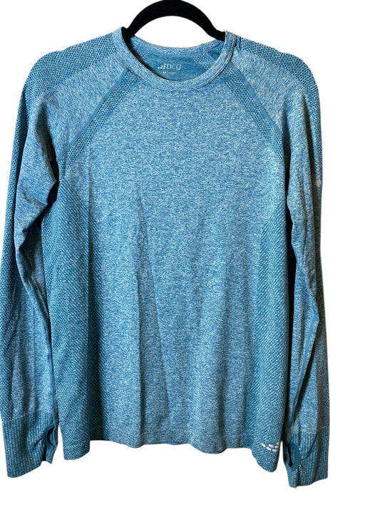 Athletic Top Long Sleeve Crewneck By Bcg In Blue, Size: M