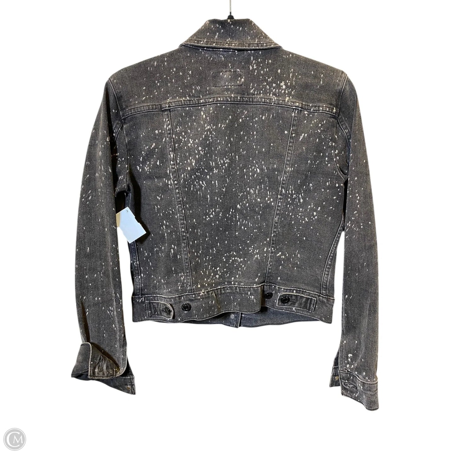 Jacket Denim By Levis In Black & White, Size: M