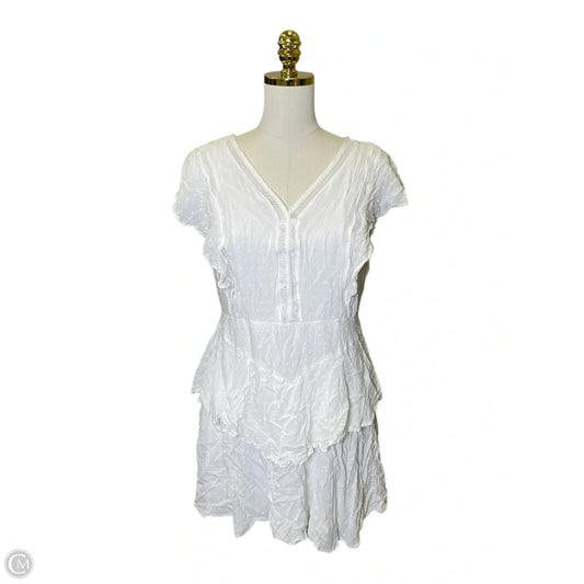 Dress Casual Midi By Express In White, Size: L