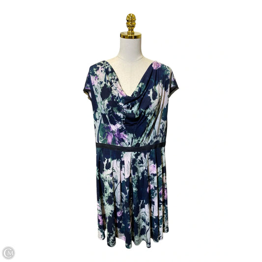 Dress Casual Midi By Simply Vera In Multi-colored, Size: Xl