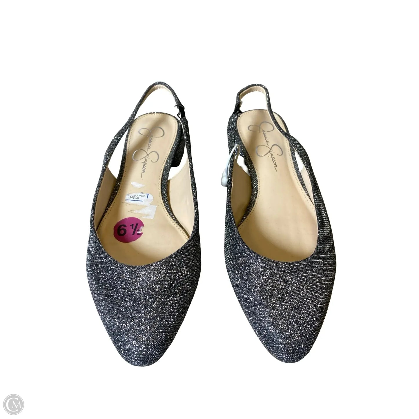 Shoes Heels Block By Jessica Simpson In Silver, Size: 6.5