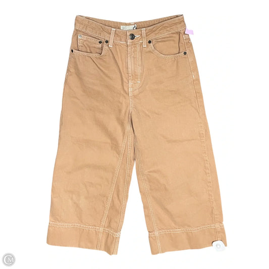 Jeans Cropped By Topshop In Orange, Size: 2
