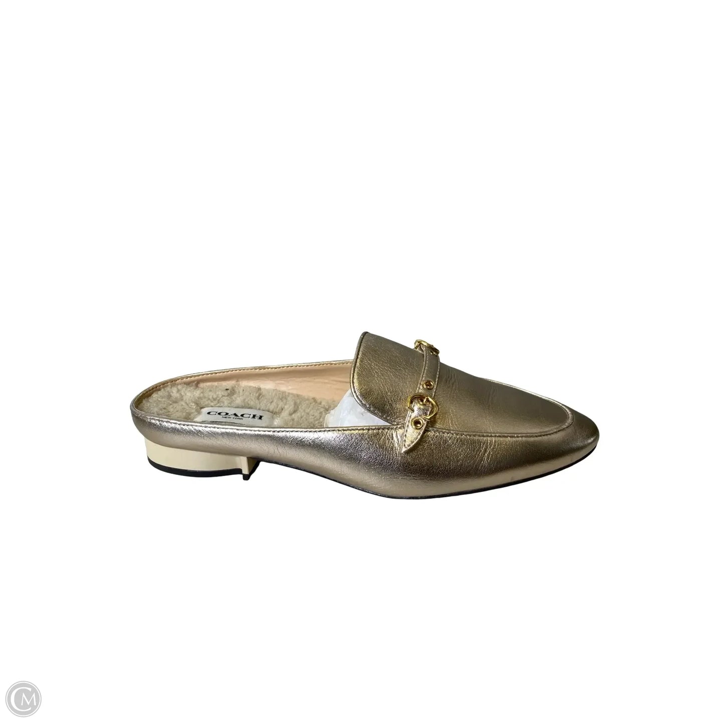 Shoes Designer By Coach In Gold, Size: 6