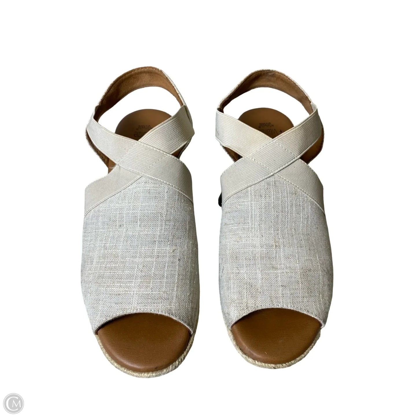 Sandals Heels Wedge By Sonoma In Tan, Size: 10