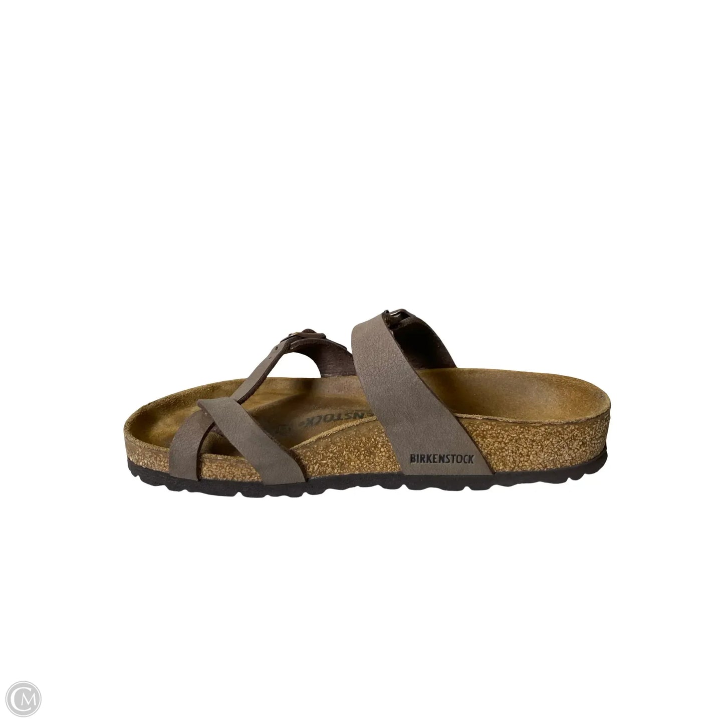 Sandals Flats By Birkenstock In Brown, Size: 5
