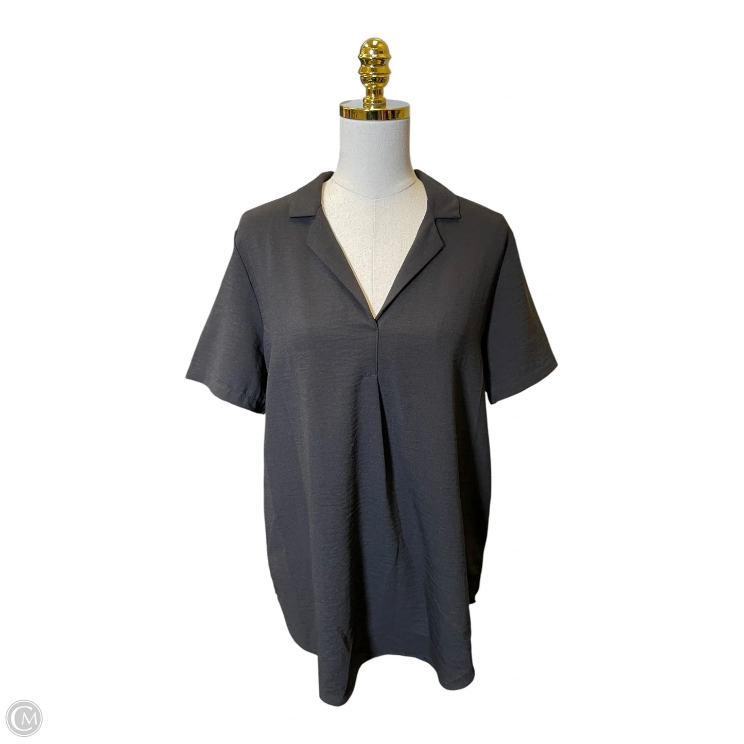 Blouse Short Sleeve By Hilary Radley In Black, Size: M