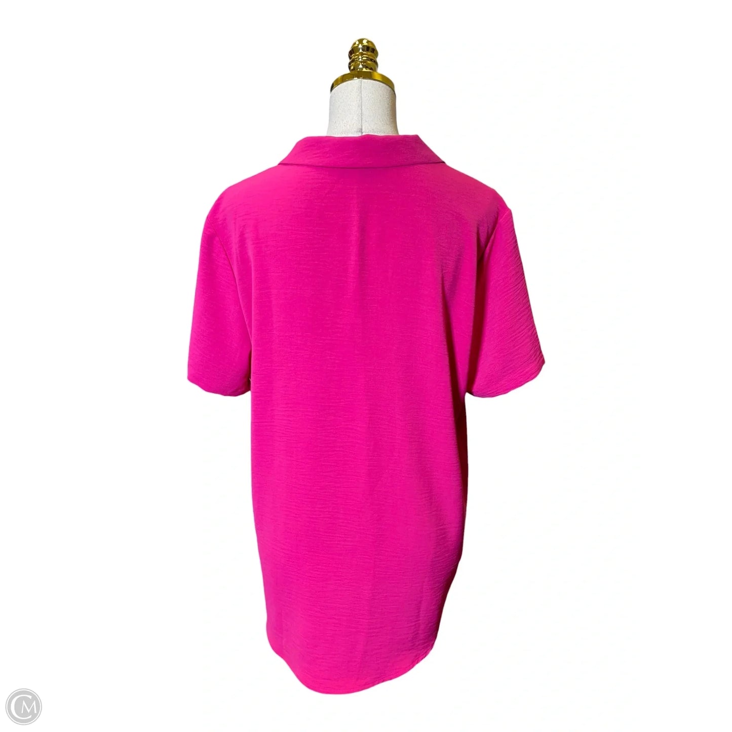 Blouse Short Sleeve By Hilary Radley In Pink, Size: M