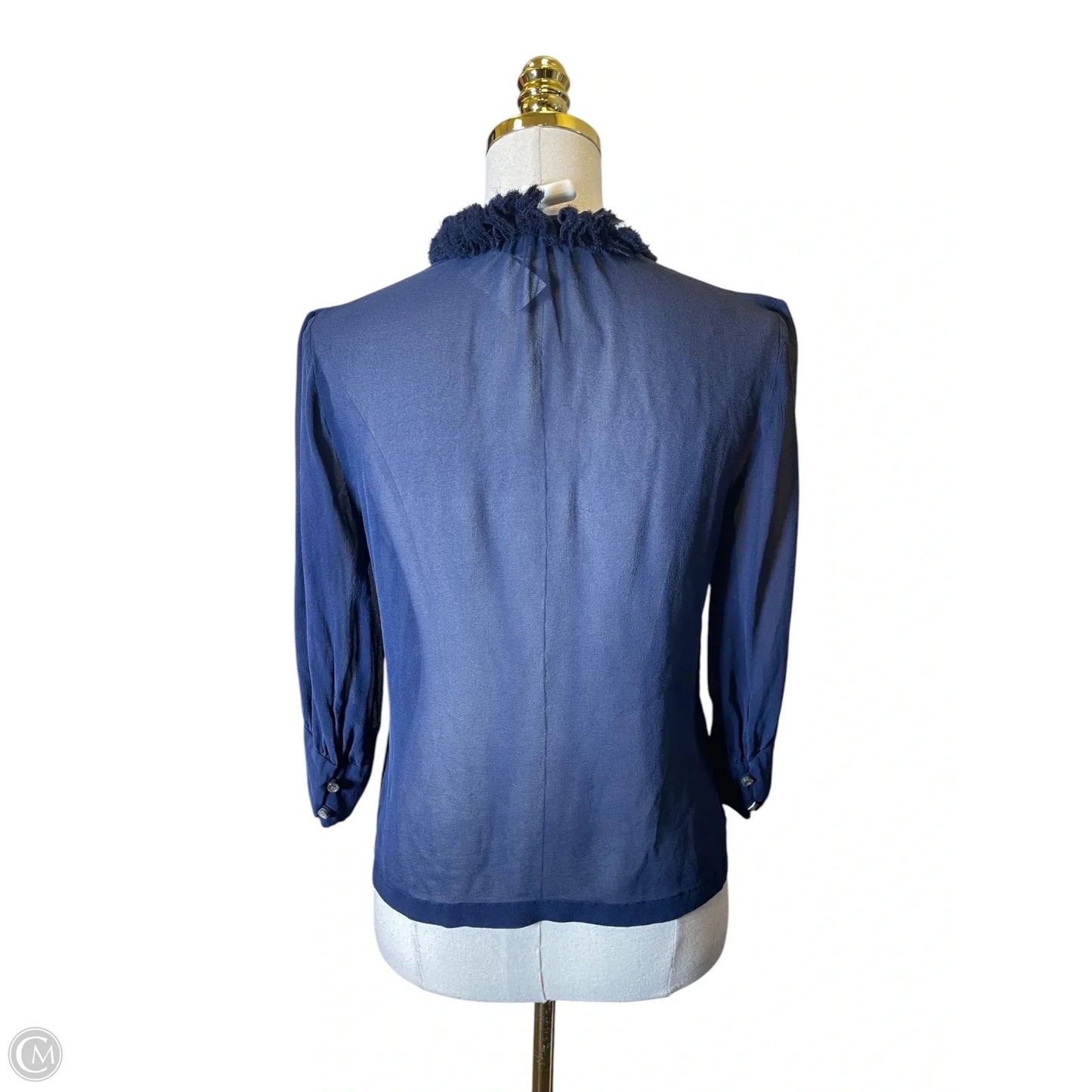 Blouse Long Sleeve By J. Crew In Blue, Size: 8