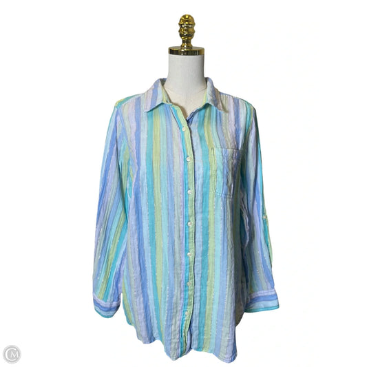 Top Long Sleeve By St Johns Bay In Multi-colored, Size: Xl