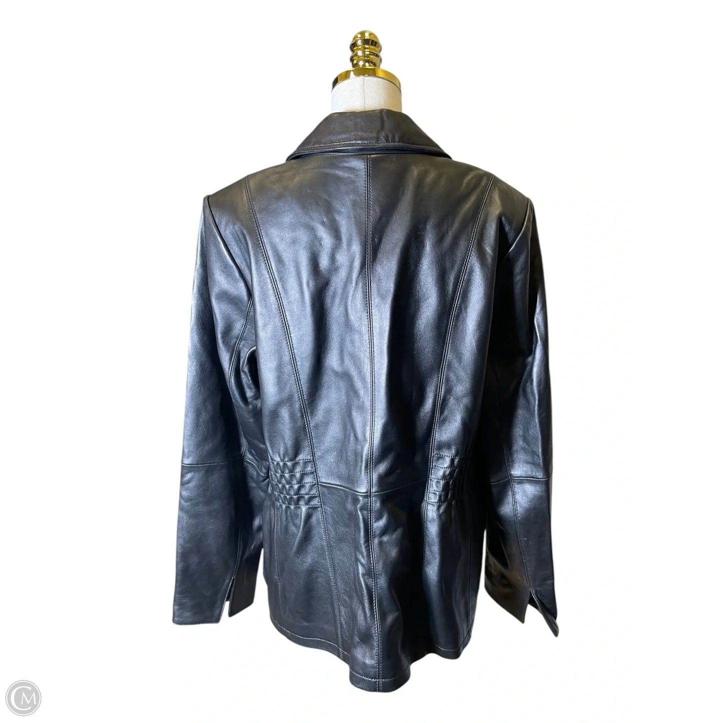 Jacket Leather By D&co. In Black, Size: L