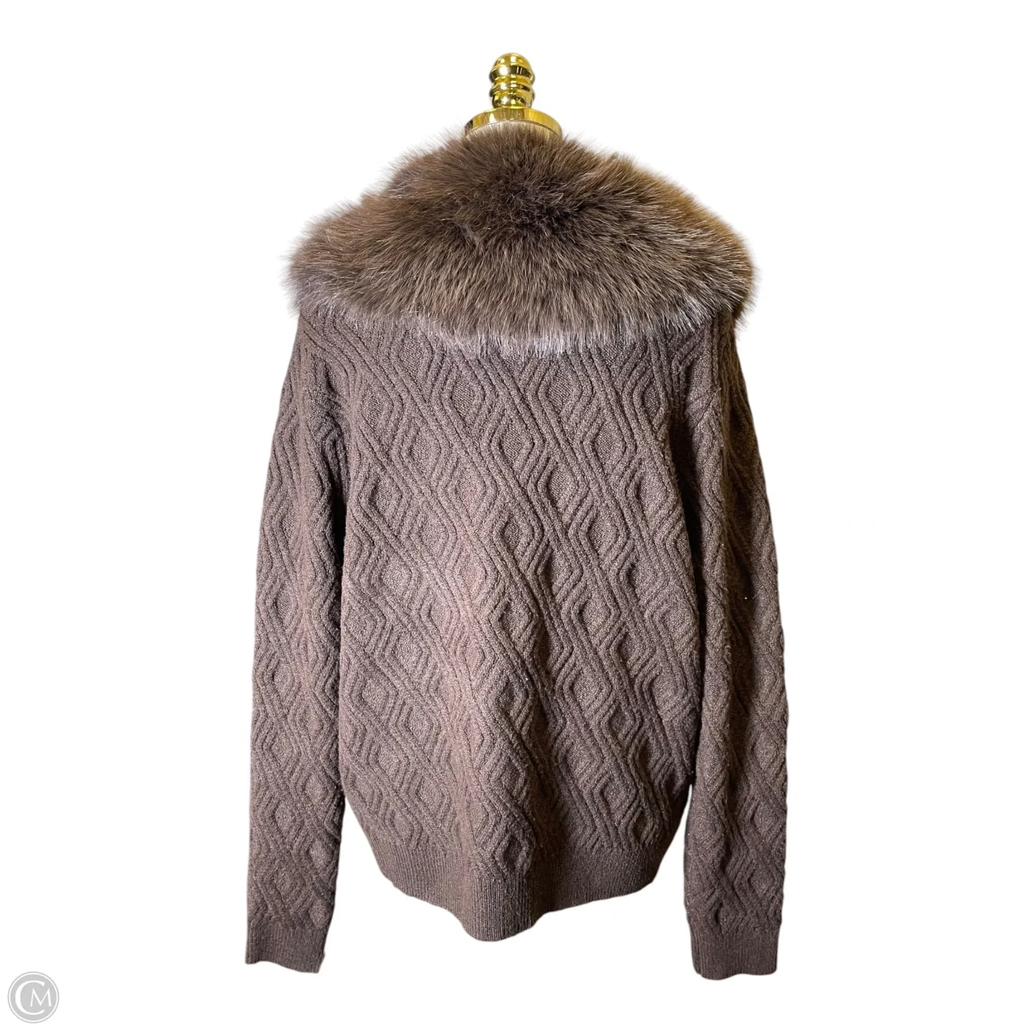 Cardigan By Clothes Mentor In Brown, Size: Xl