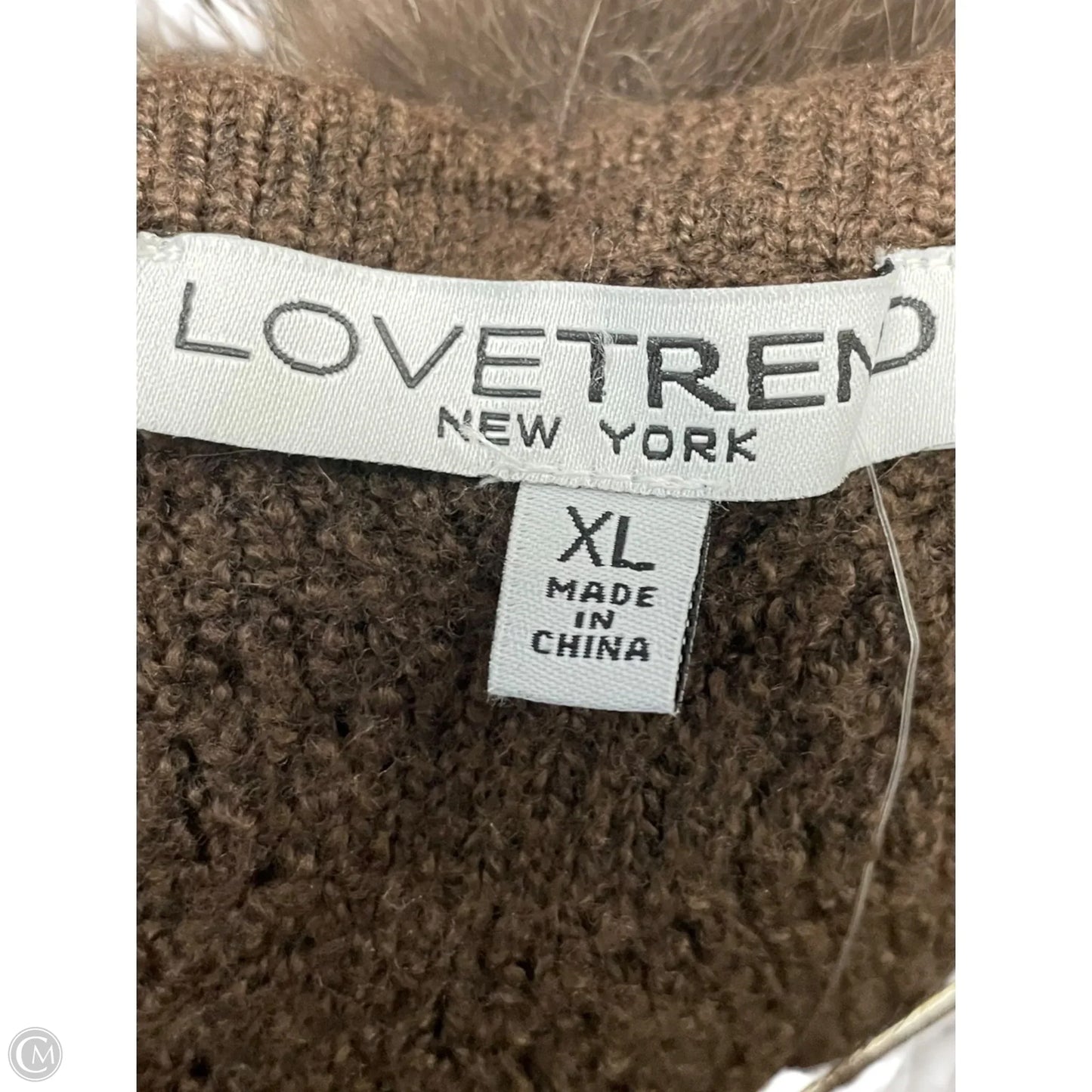Cardigan By Clothes Mentor In Brown, Size: Xl