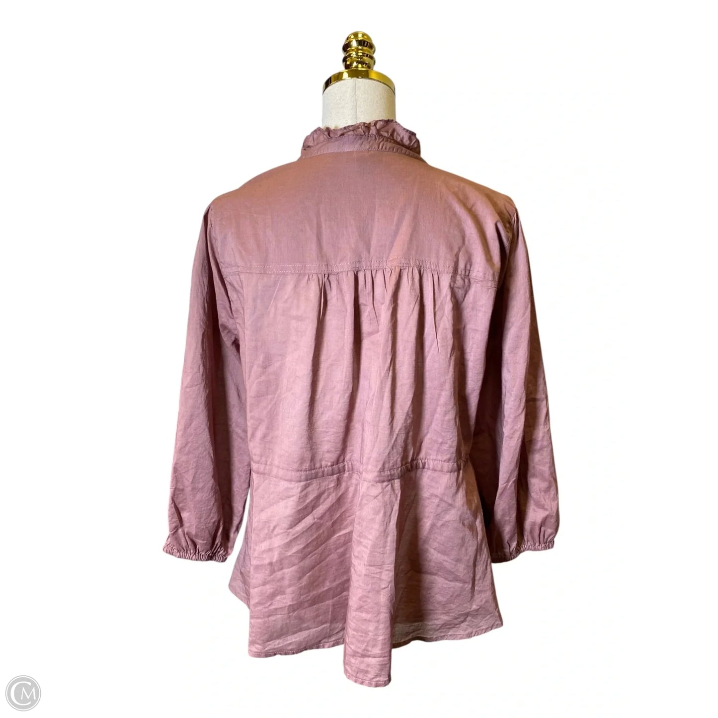Blouse Long Sleeve By Torrid In Pink, Size: L