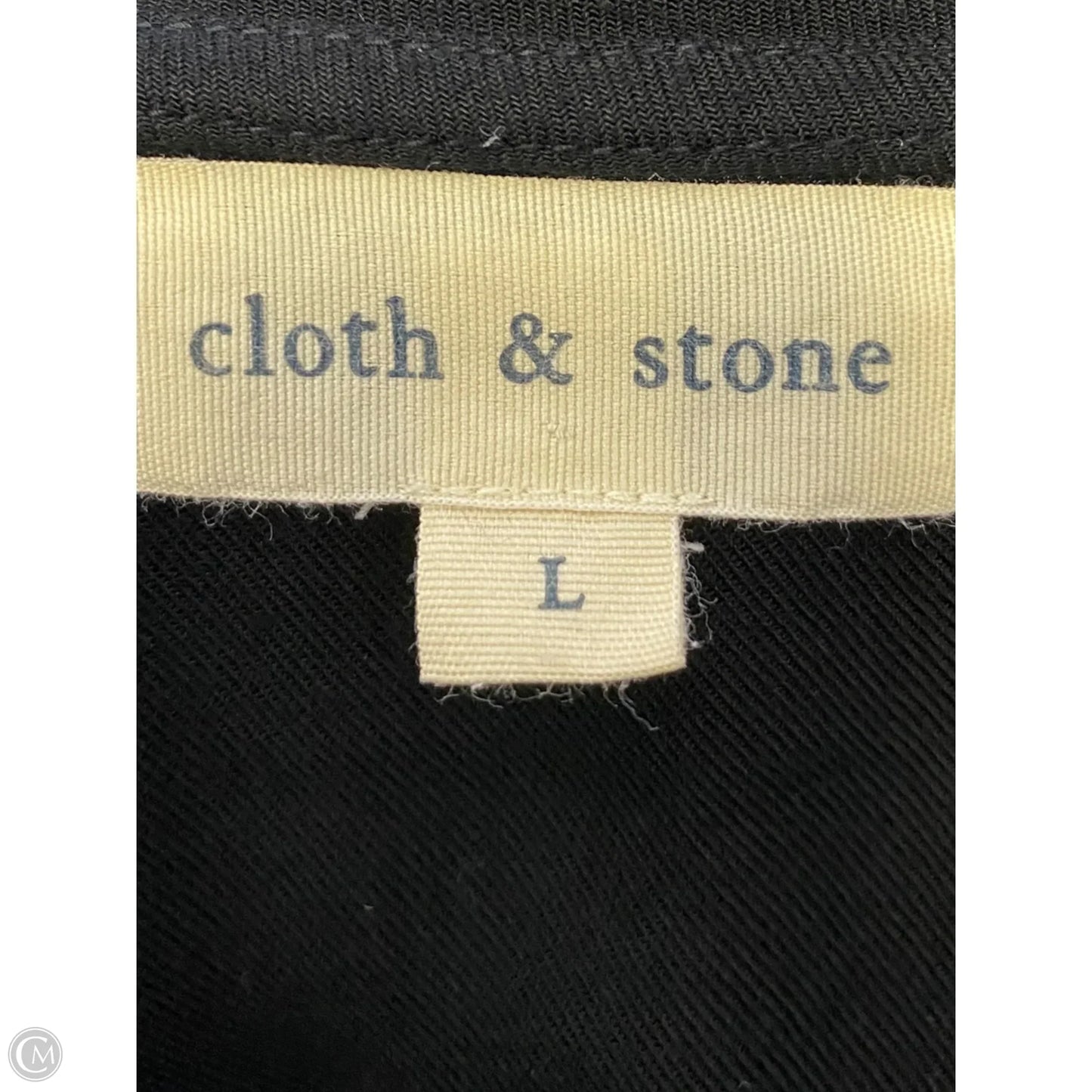 Top Short Sleeve Basic By Cloth & Stone In Black, Size: L