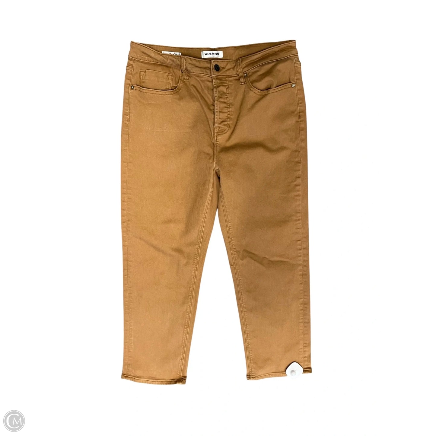 Jeans Straight By Vigoss In Brown, Size: 14