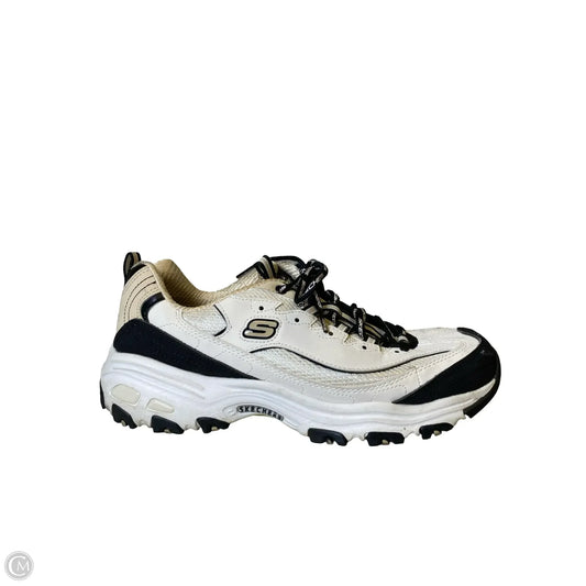 Shoes Athletic By Skechers In Black & White, Size: 9