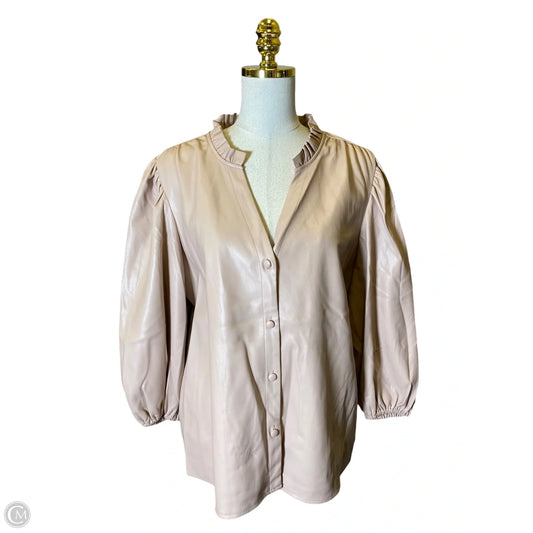 Top 3/4 Sleeve By Marc New York In Pink, Size: L