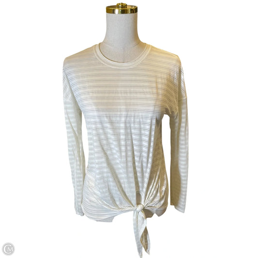 Athletic Top Long Sleeve Crewneck By Lululemon In White, Size: 6