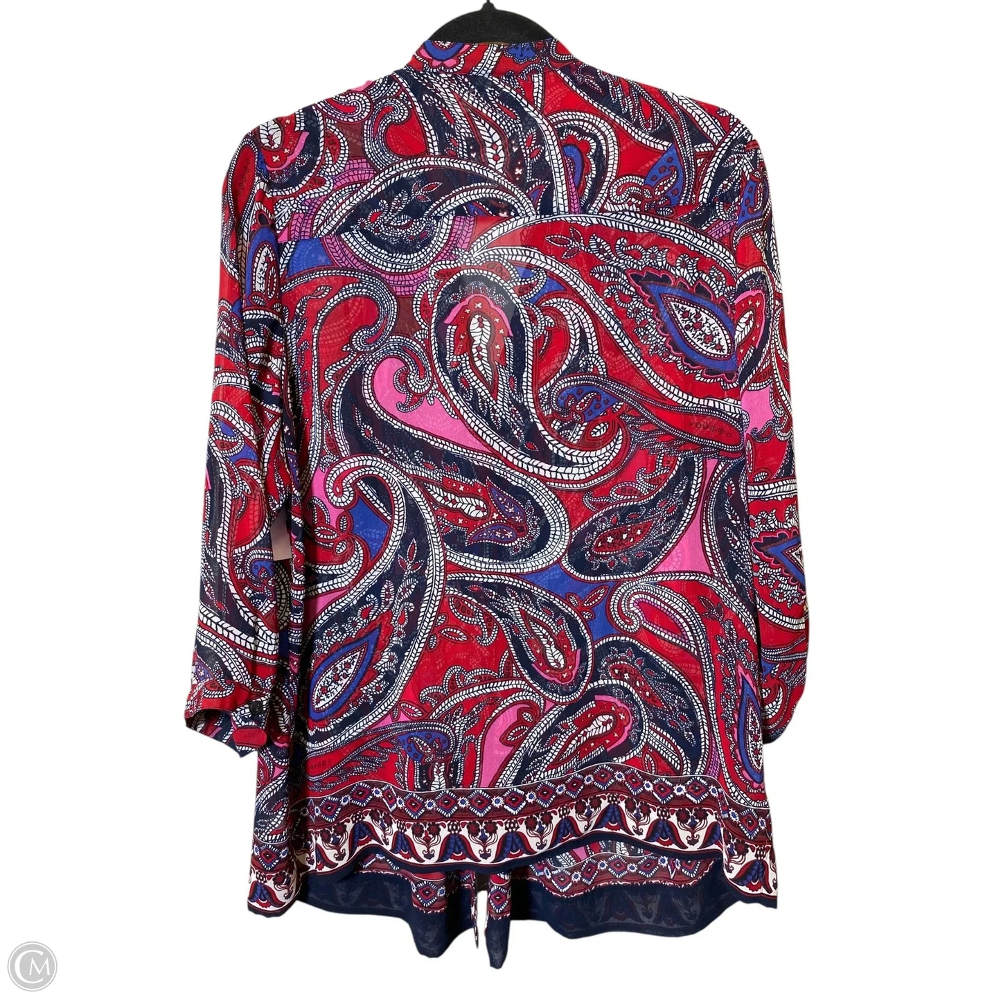 Top 3/4 Sleeve By Charter Club In Multi-colored, Size: Xl