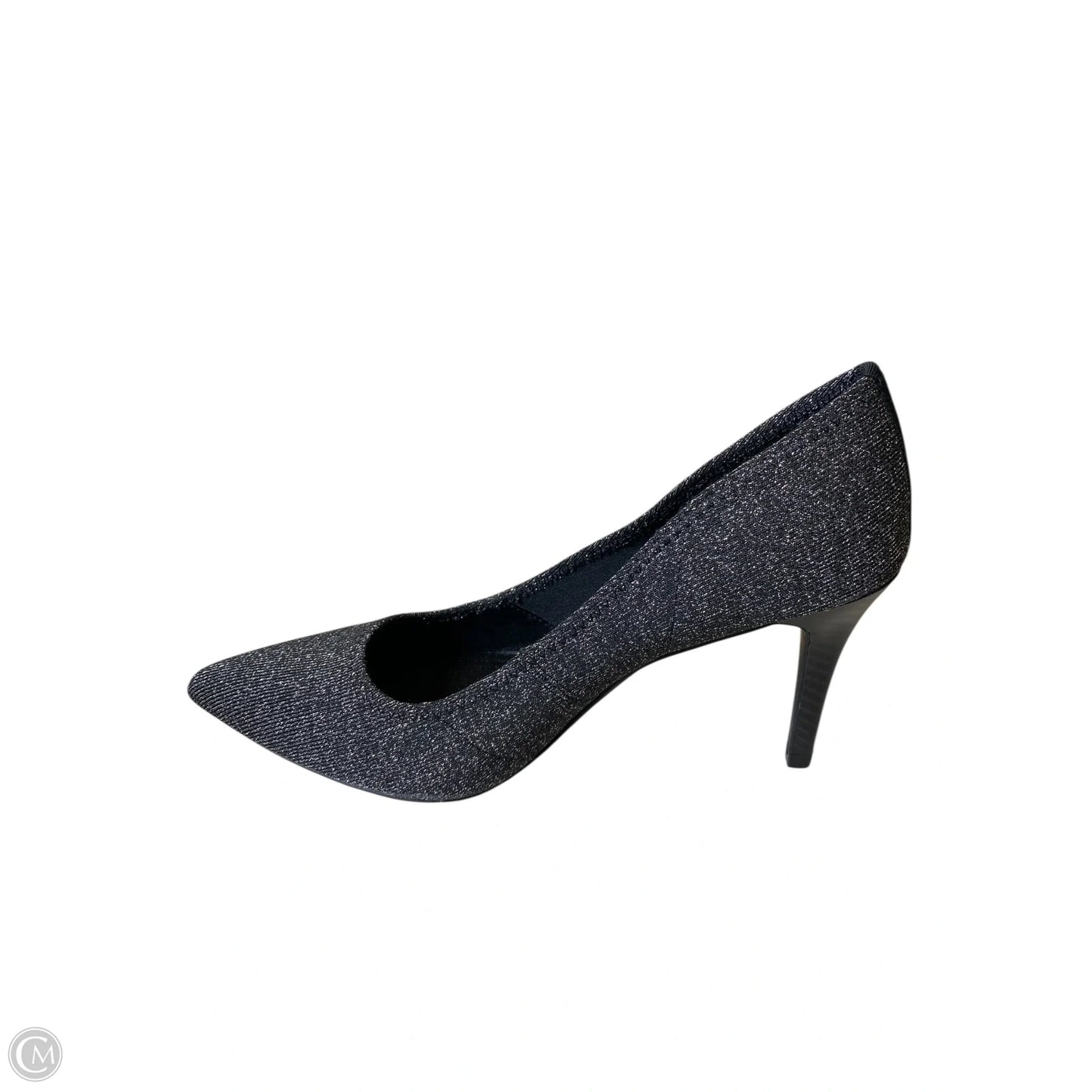 Shoes Heels Kitten By Simply Vera In Black & Silver, Size: 8