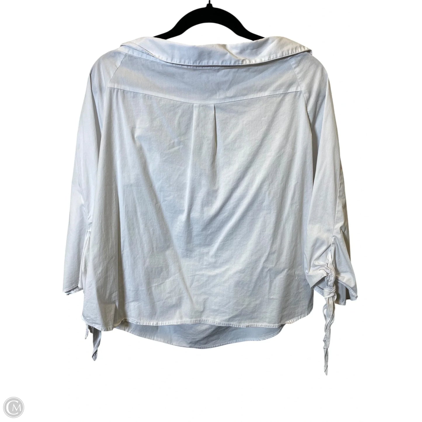 Blouse Long Sleeve By Leith In White, Size: L