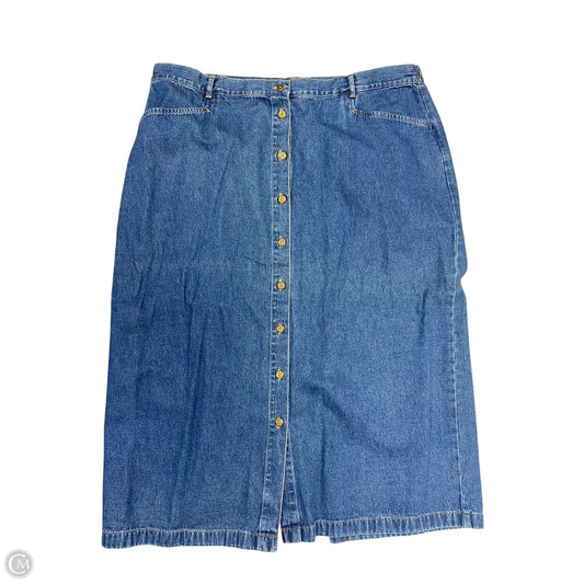 Skirt Maxi By Classic Elements In Blue Denim, Size: 3x
