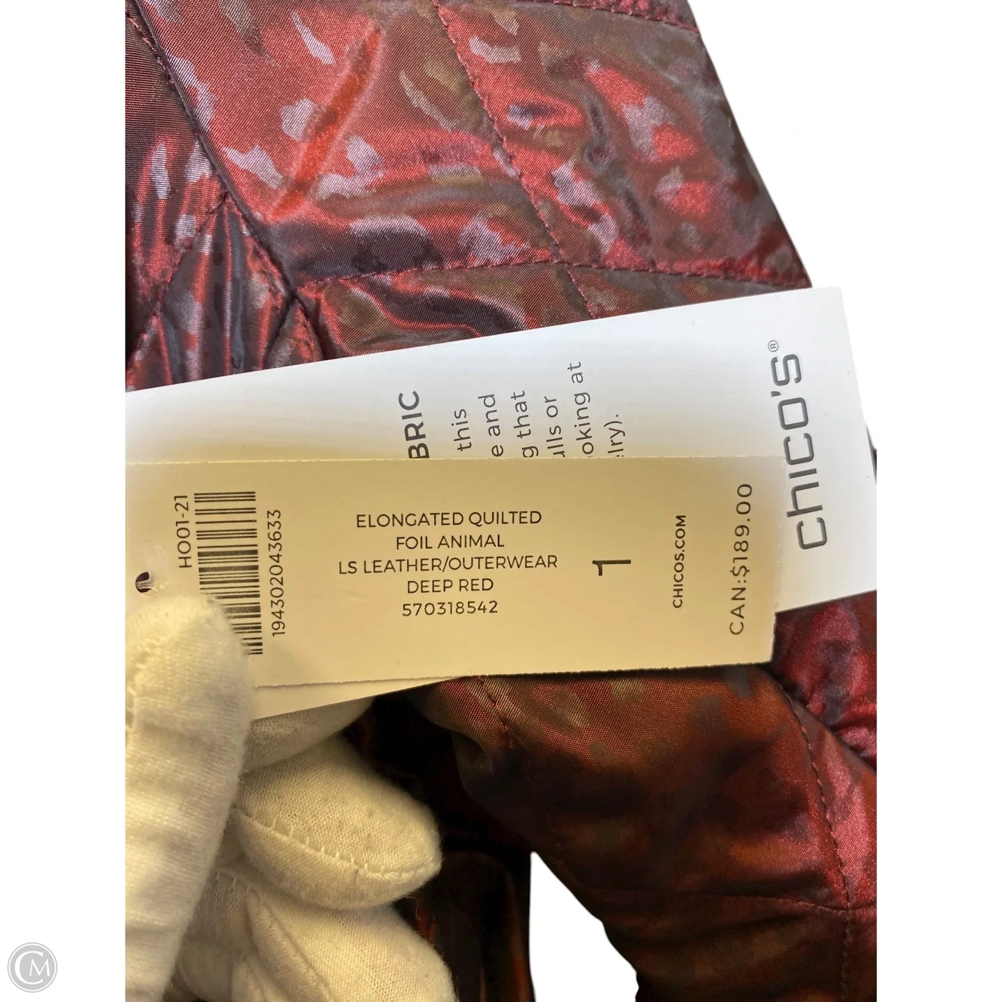 Jacket Moto By Chicos In Animal Print, Size: M