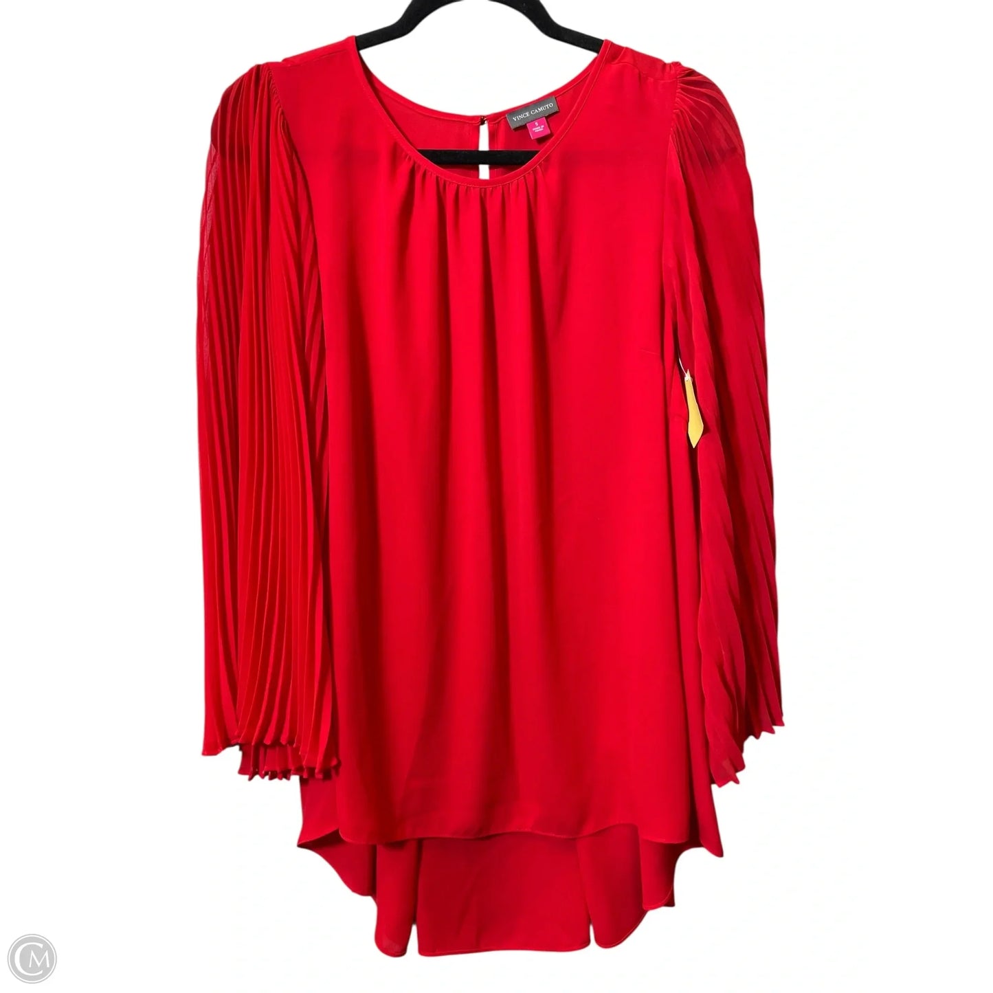 Blouse Long Sleeve By Vince Camuto In Red, Size: S