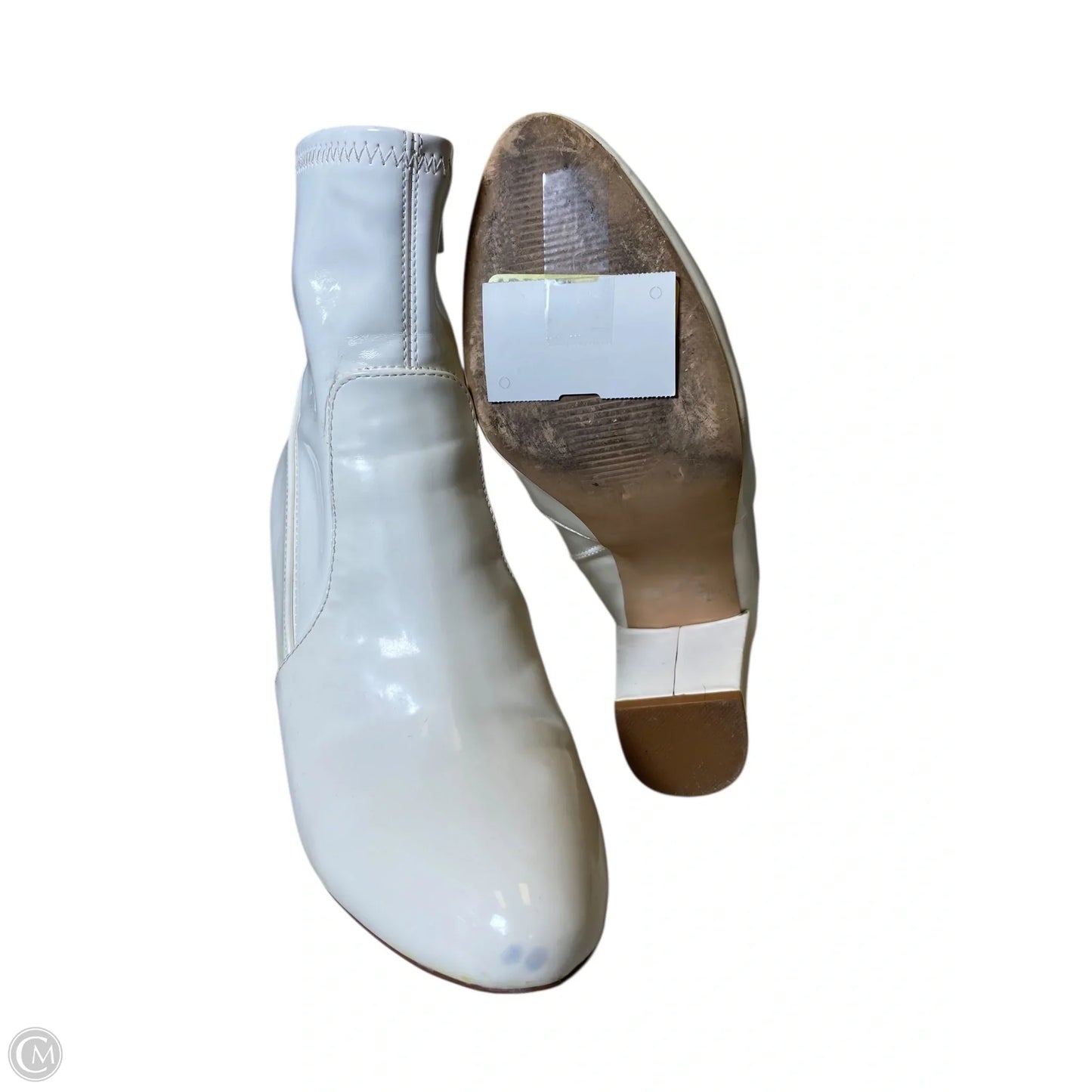 Boots Ankle Heels By Steve Madden In White, Size: 7