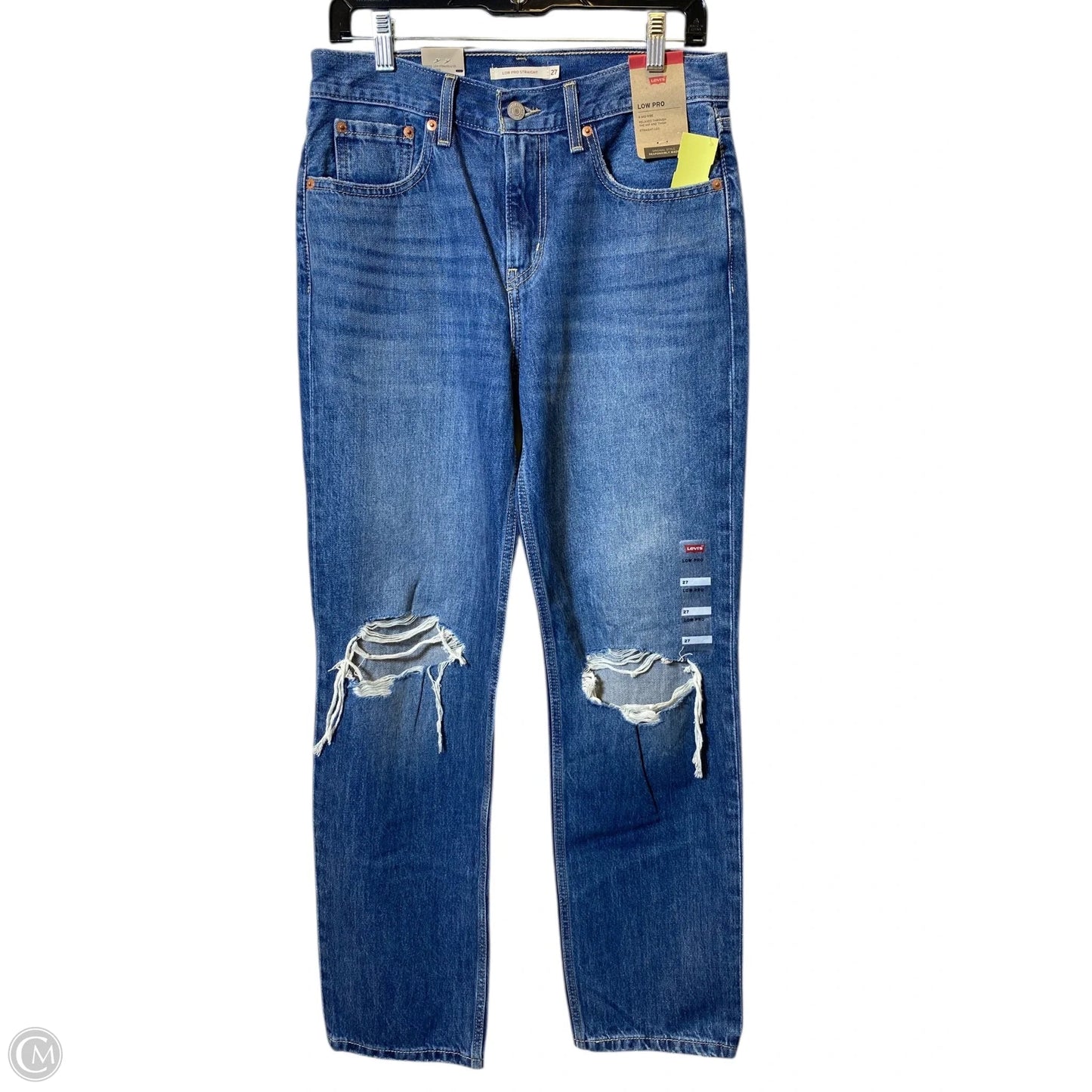 Jeans Straight By Levis In Blue Denim, Size: 4