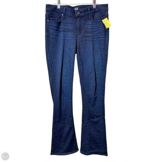 Jeans Flared By Paige In Blue Denim, Size: 8