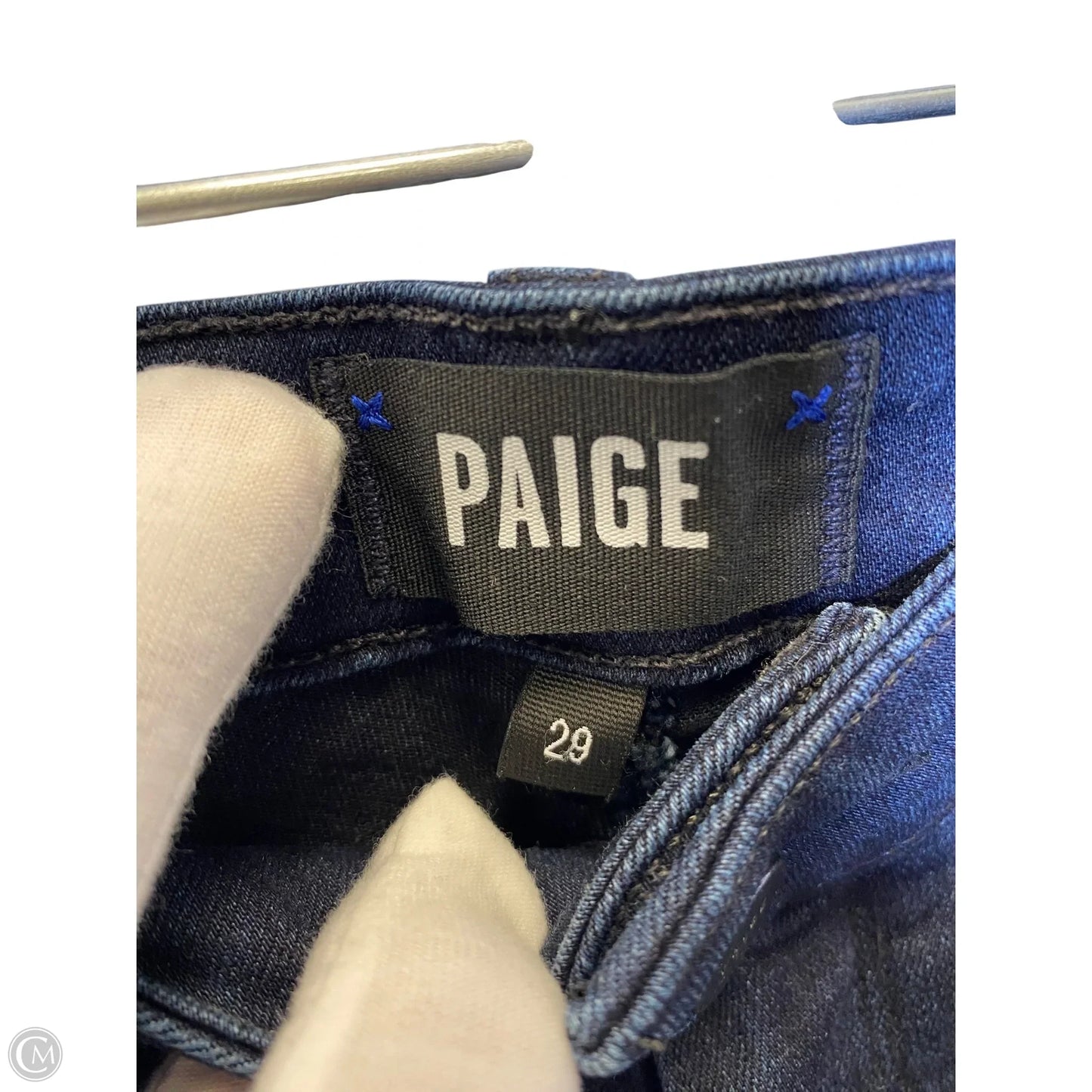 Jeans Flared By Paige In Blue Denim, Size: 8