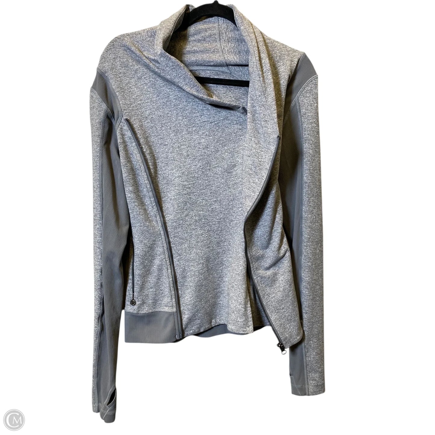 Athletic Jacket By Lululemon In Grey, Size: 8