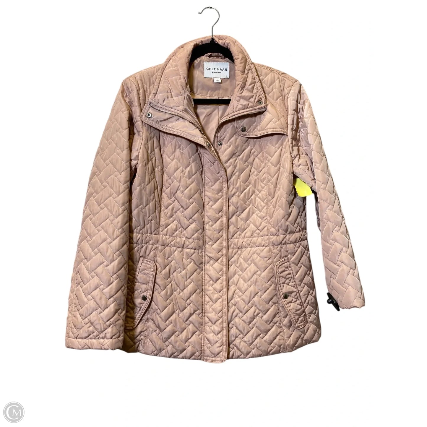 Jacket Puffer & Quilted By Cole-haan In Pink, Size: L