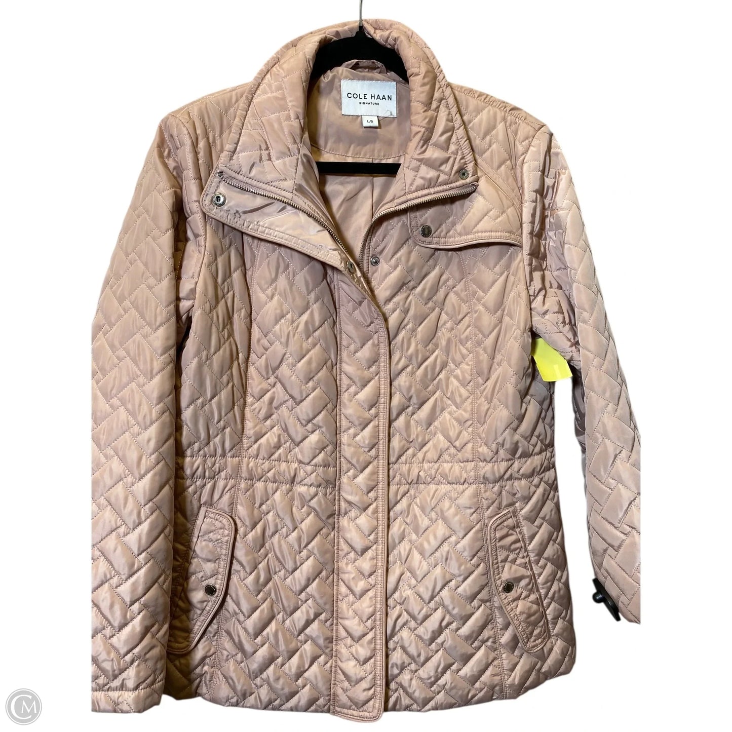 Jacket Puffer & Quilted By Cole-haan In Pink, Size: L