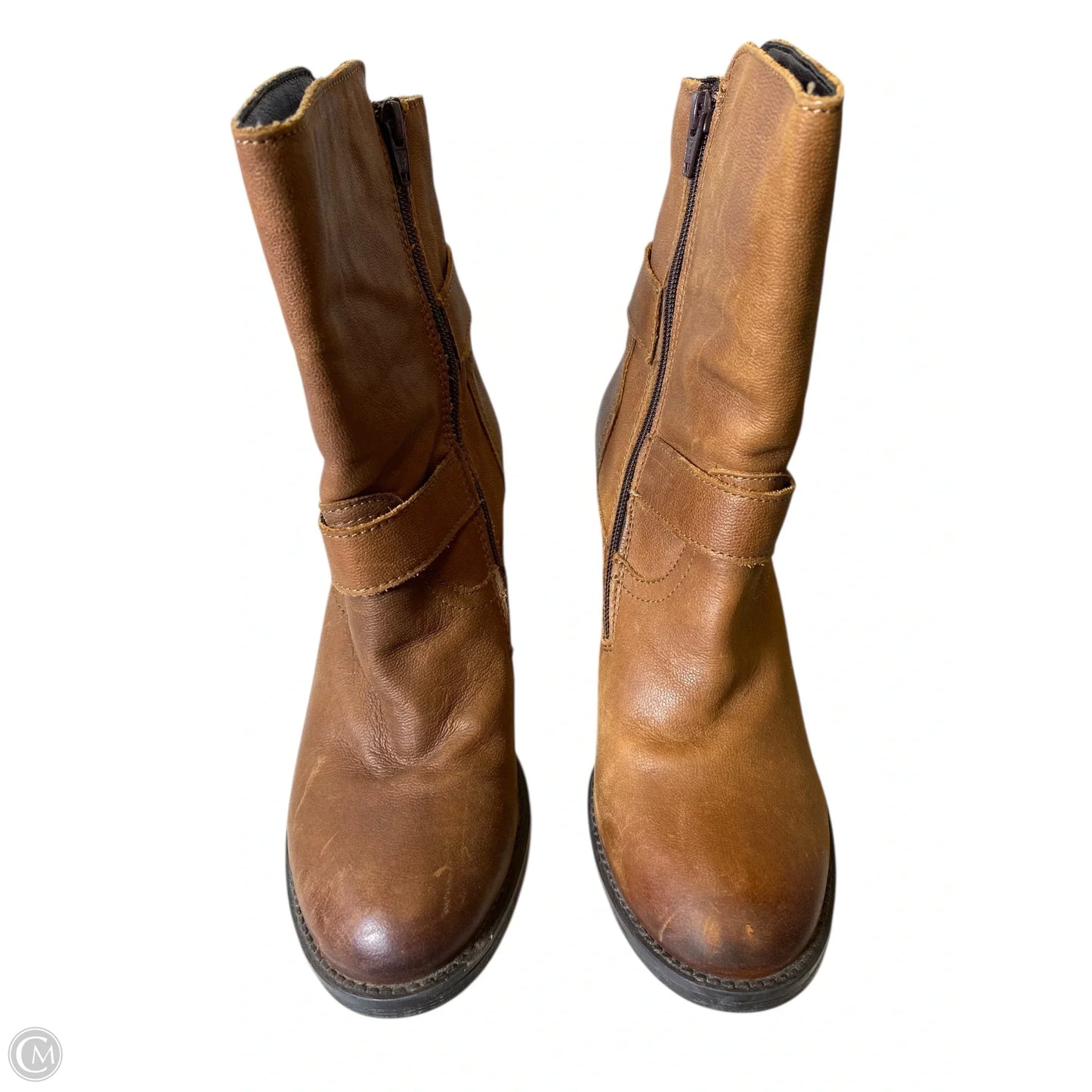 Boots Mid-calf Heels By Steve Madden In Brown, Size: 9