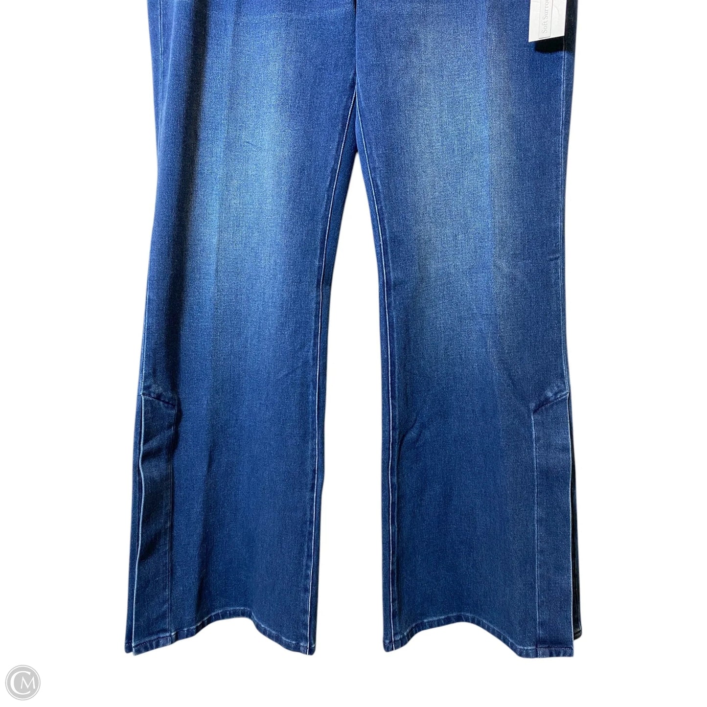 Jeans Flared By Soft Surroundings In Blue Denim, Size: L