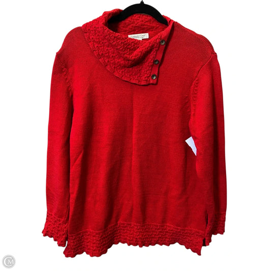 Sweater By Coldwater Creek In Red, Size: L