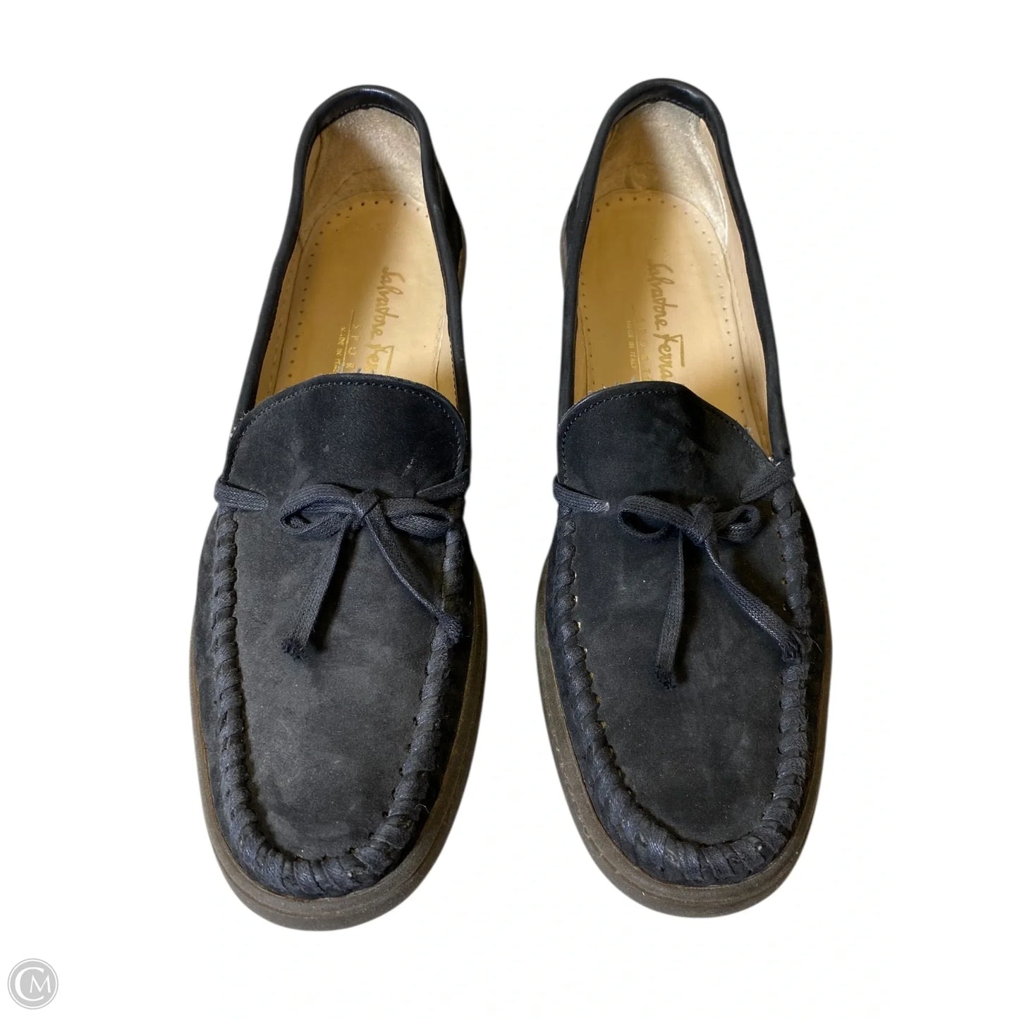 Shoes Luxury Designer By Ferragamo In Black, Size: 10