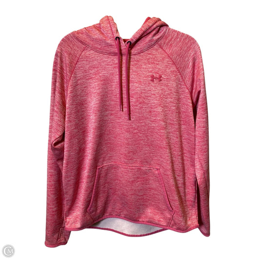 Athletic Sweatshirt Hoodie By Under Armour In Pink, Size: L